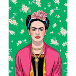 Frida Pink Florals Blank Card