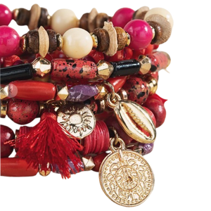 The Teaghan Beaded Multi Layered Bracelet Set