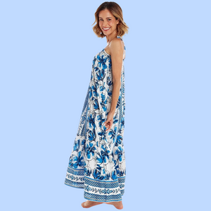 Blue Gardens Maxi Dress