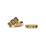 Milano Gold Plated Rings with Genuine Gemstones