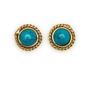 Center of Attention Natural Stone Stud Earring