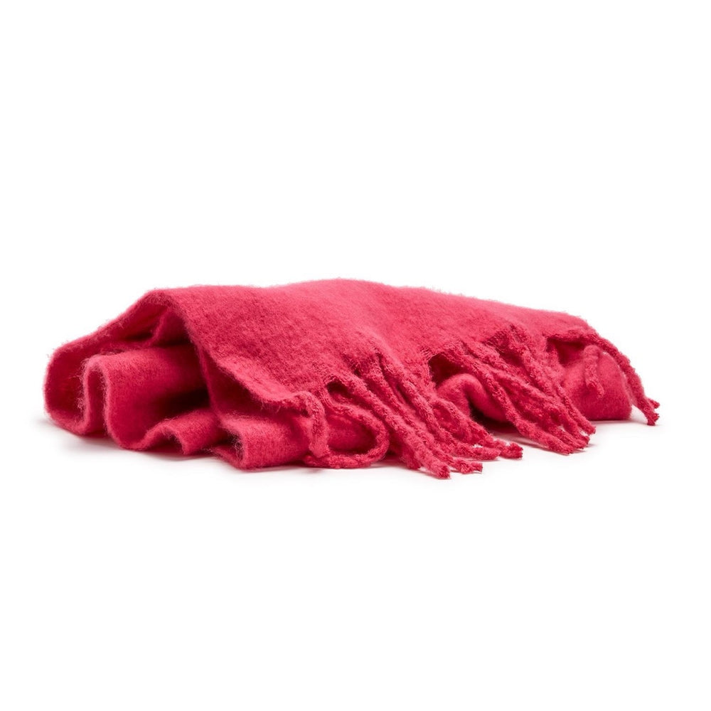 Pink Brushed Throw Blanket