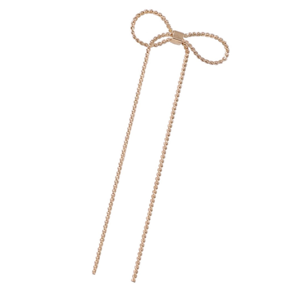 Metal Rope Braid Bow Earrings