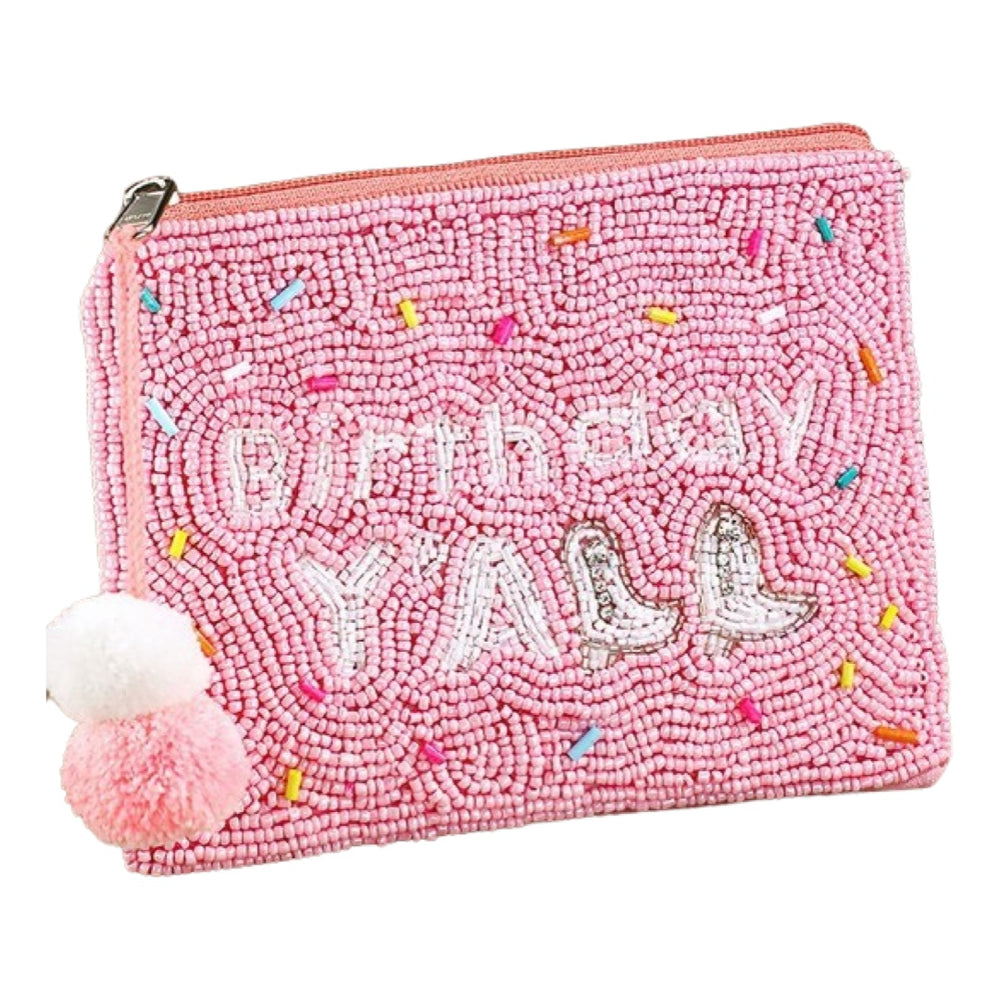 Birthday Seed Bead Coin pouch