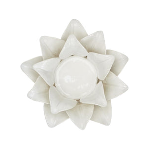 White Succulents Hand-Crafted Tealight Candleholders