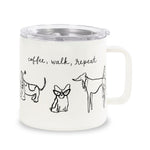 Stainless Steel Coffee Mug, Dog Party