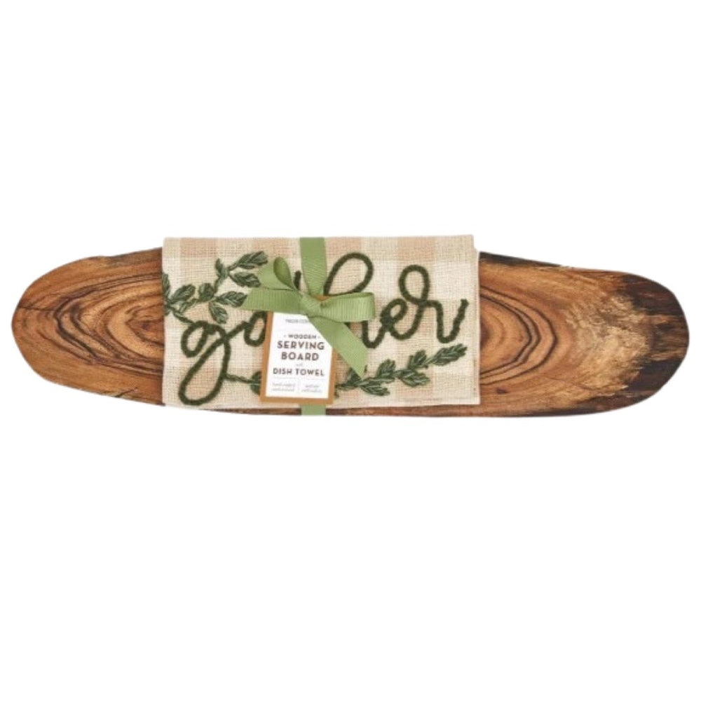 Gather Serving Board with Dish Towel