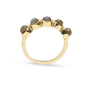 Milano Gold Plated Rings with Genuine Gemstones