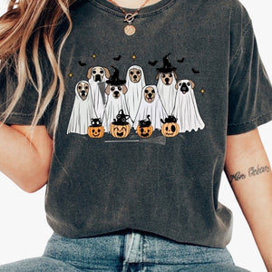 
            
                Load image into Gallery viewer, Ghost Dogs Retro Halloween Tee
            
        