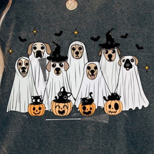 
            
                Load image into Gallery viewer, Ghost Dogs Retro Halloween Tee
            
        