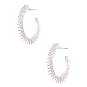 The Gabby Oval Hoop Spike Earrings