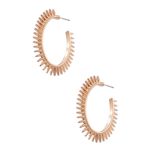 The Gabby Oval Hoop Spike Earrings