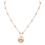 The Aria Faceted Bead Metal Ball Pendant