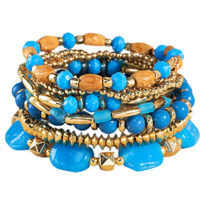 The Blake Stackable Mixed Bead Bracelet Set