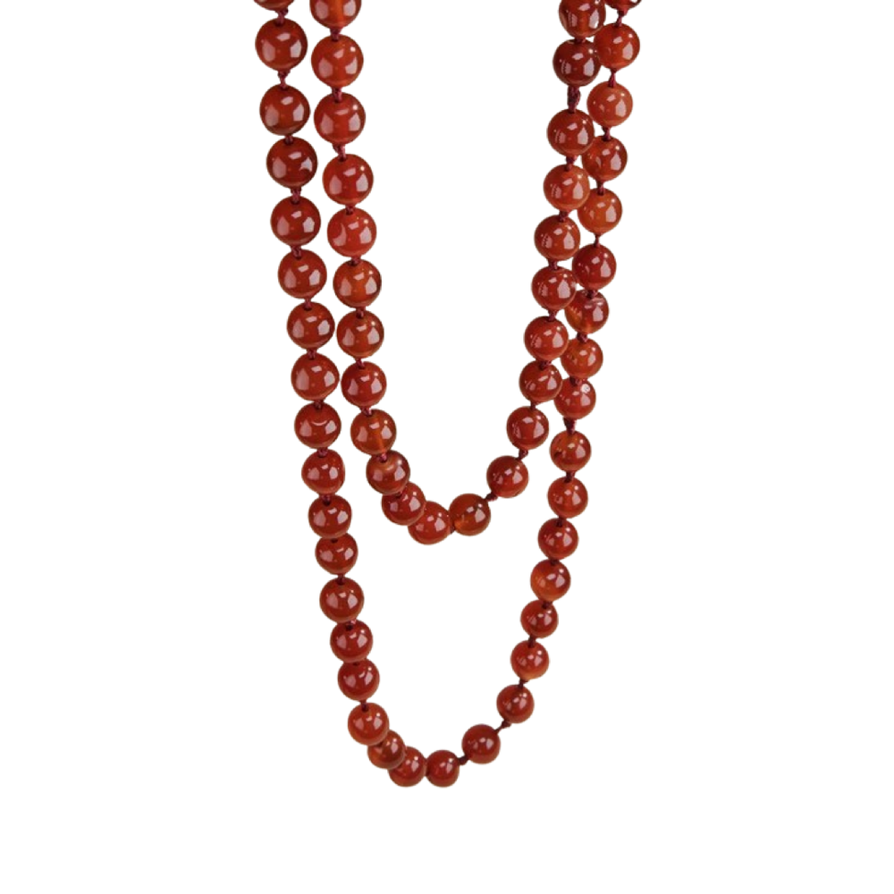 The Ileana Semi Precious 8MM Long Necklace