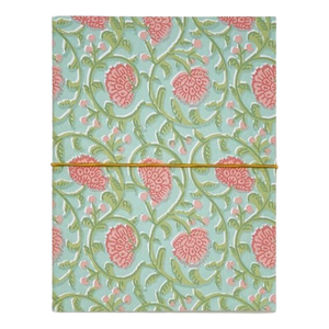 Floral Block Print Soft Cover Notebooks - Large