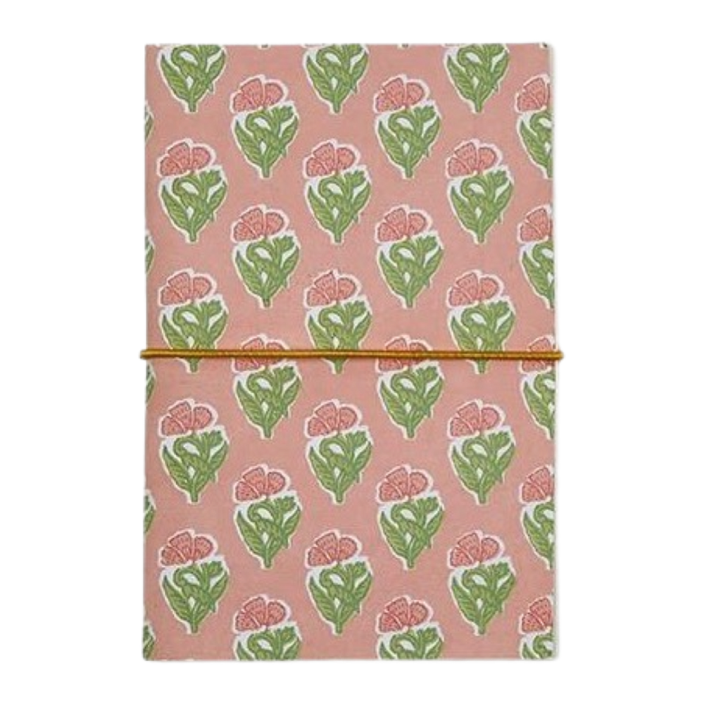 Floral Block Print Soft Cover Notebooks - Small