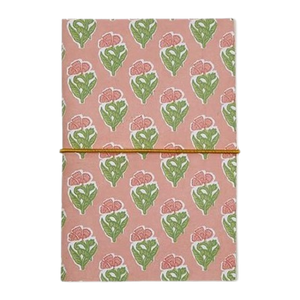 Floral Block Print Soft Cover Notebooks - Small