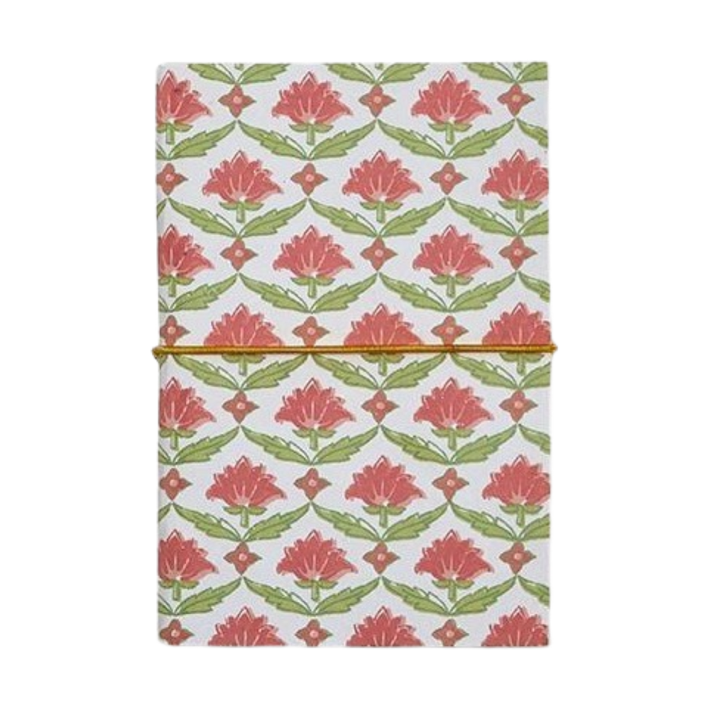 Floral Block Print Soft Cover Notebooks - Small