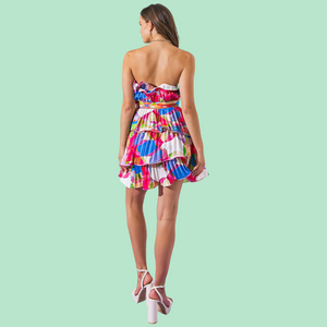 Paradise Palms Woven Mini Dress