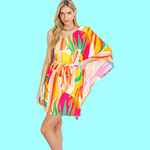 Easy Way Out Woven Kaftan Mini Dress