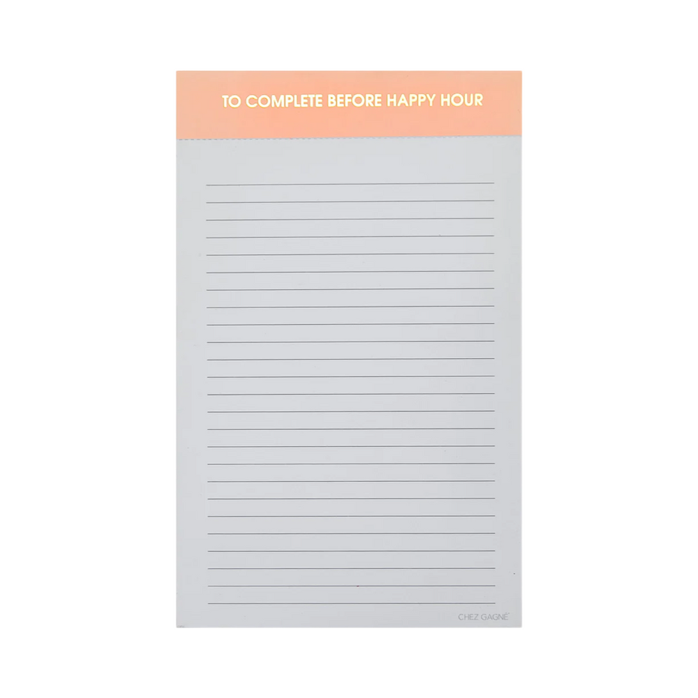 To Complete Before Happy Hour Notepad