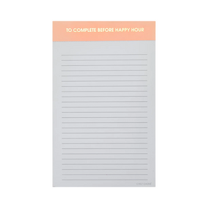 To Complete Before Happy Hour Notepad