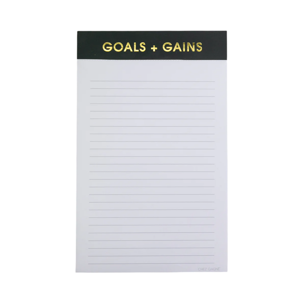 Goals + Gains Notepad