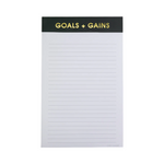 Goals + Gains Notepad