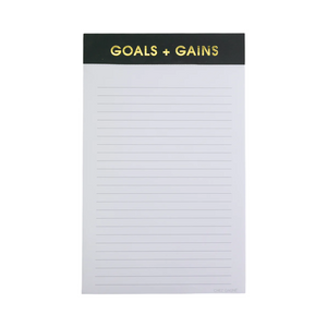 Goals + Gains Notepad