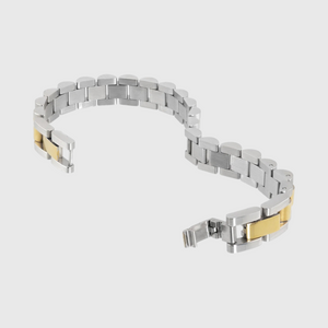 Two Tone Watch Band Bracelet