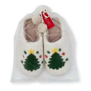 Christmas Tree Icon Plush Slippers