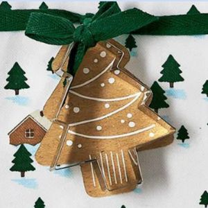 Winter Scene Dish Towel and Cookie Cutter Set