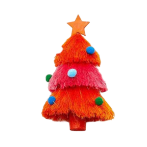 Decked Out Tree with Pom Poms Ornament