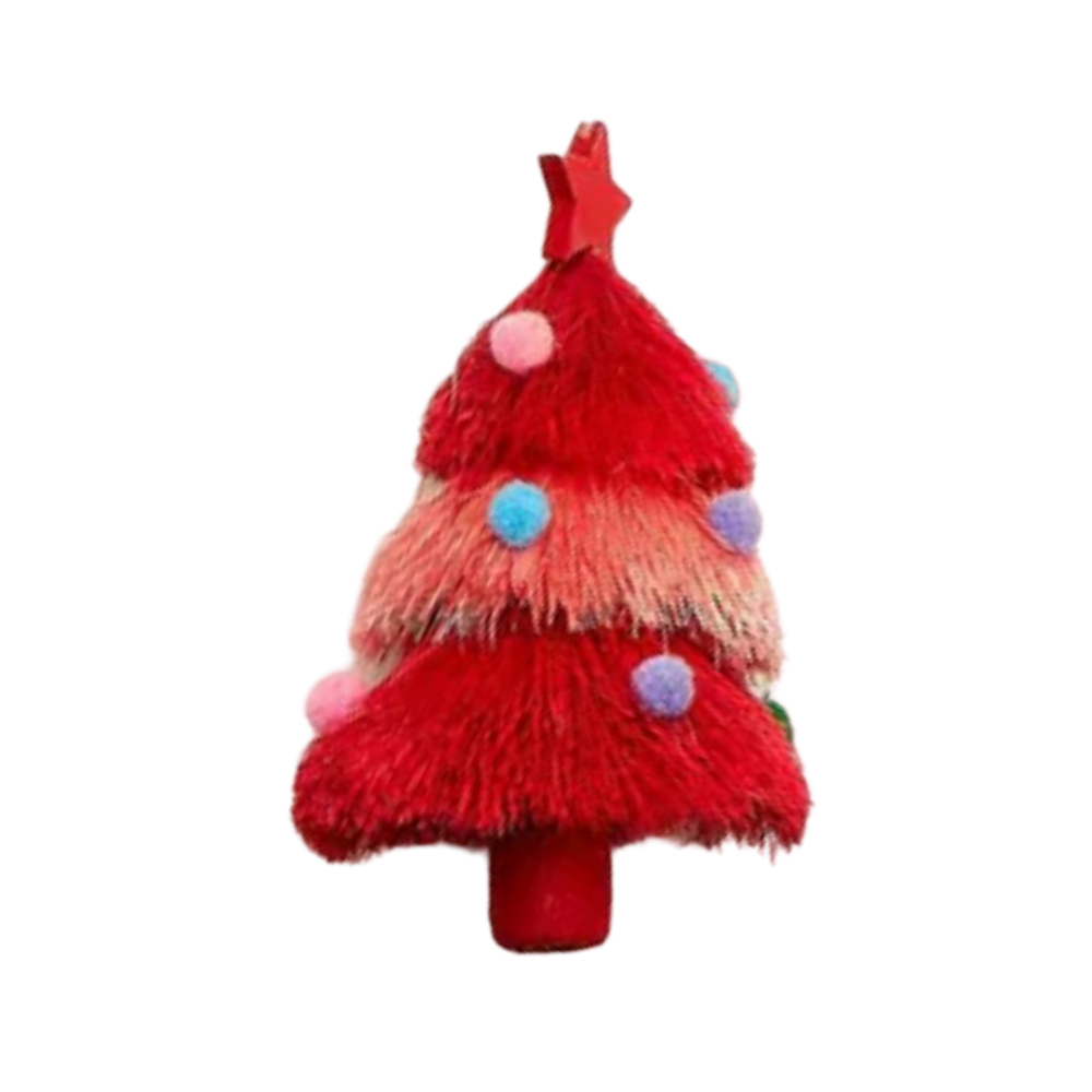 Decked Out Tree with Pom Poms Ornament