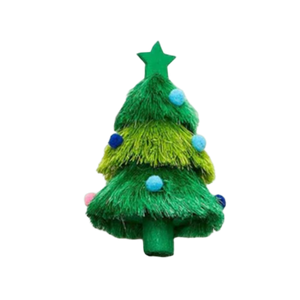 Decked Out Tree with Pom Poms Ornament