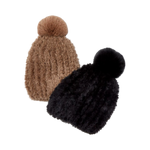 Faux Fur Hat with Pom Pom