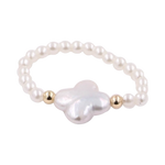 The Cristal Fresh Water Pearl Quatrefoil Ring