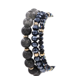 The Kristin Semi Precious Stone Stretch Bracelet Set