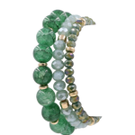 The Kendall Semi Precious Stone Stretch Bracelet Set