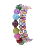 The Kimberly Semi Precious Stone Stretch Bracelet Set