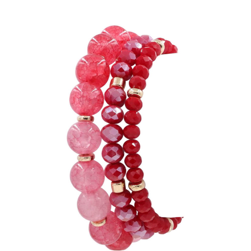 The Kylie Semi Precious Stone Stretch Bracelet Set