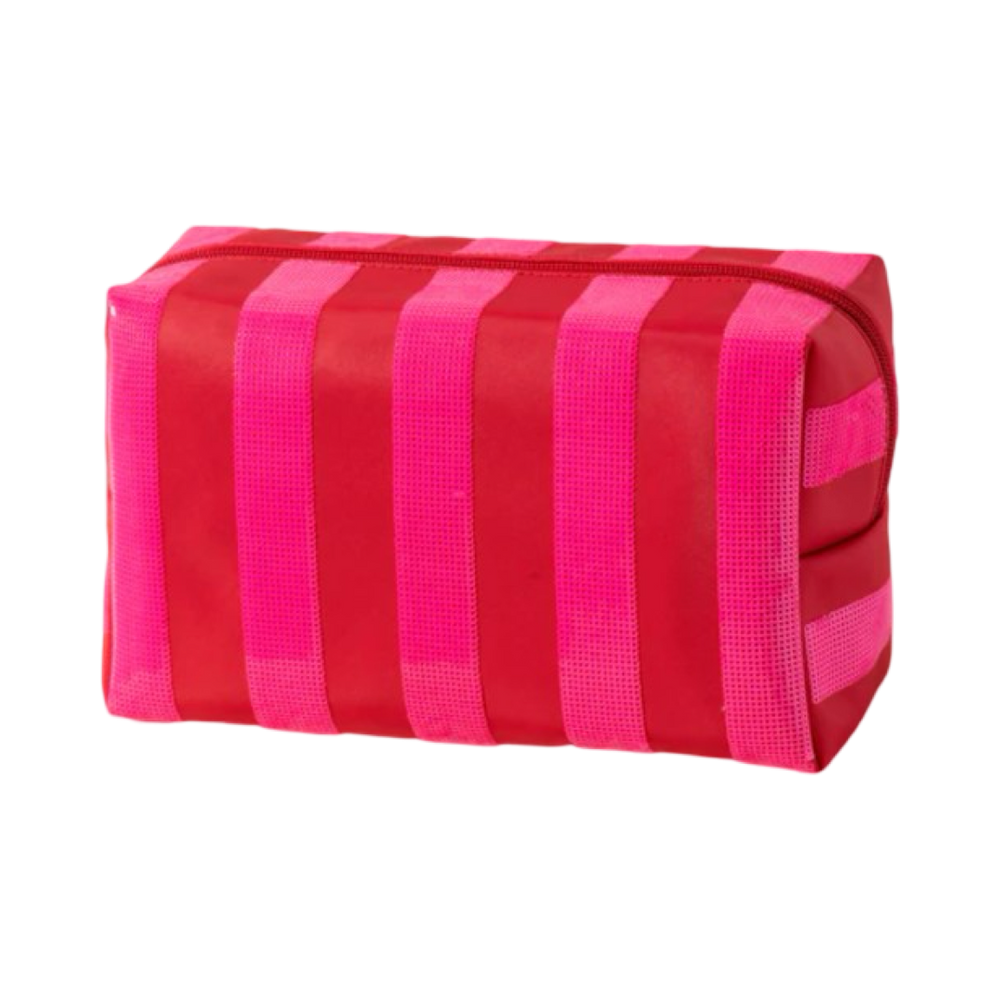 Cara Large Stripe Zip Pouch