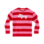 “Merry” Stripe Sweatshirt