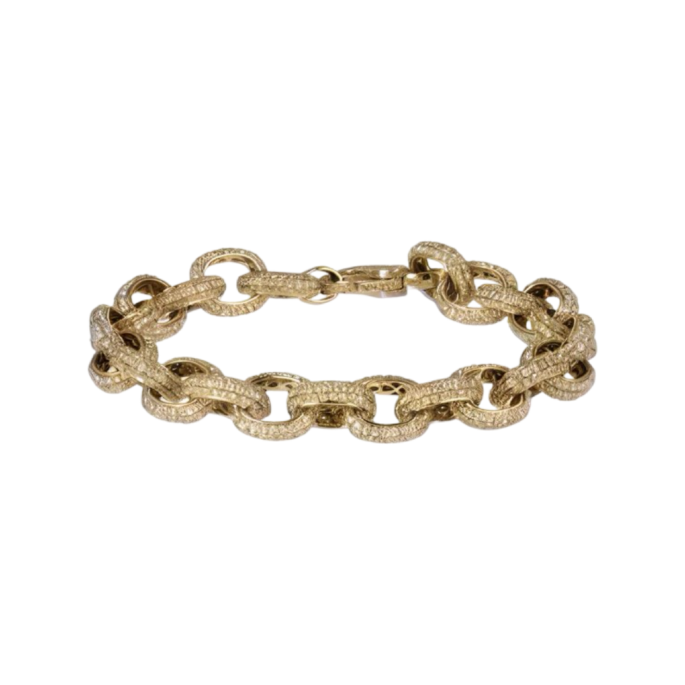 Pave Link Bracelet - Gold