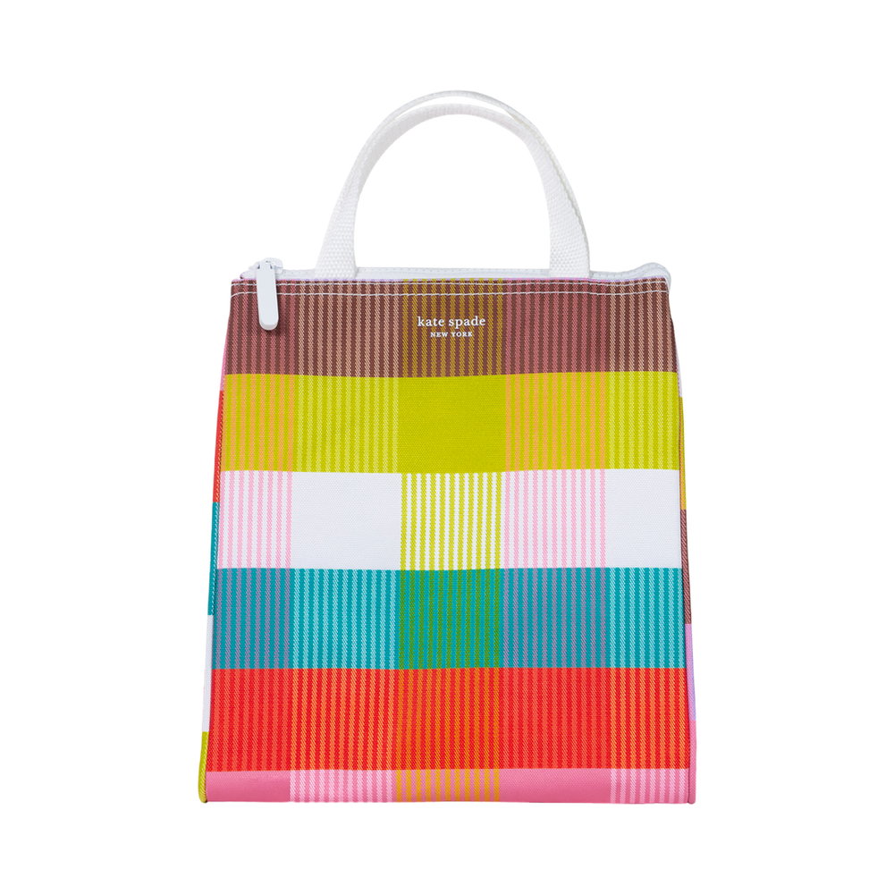 Rainbow Plaid Lunch Bag