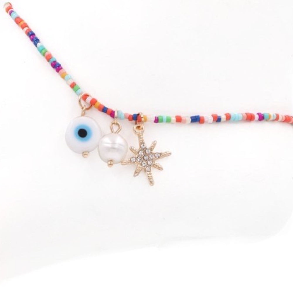 
            
                Load image into Gallery viewer, Evil Eye Anklet
            
        