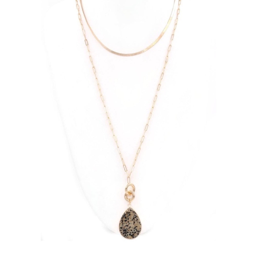 
            
                Load image into Gallery viewer, Teardrop Stone Necklace
            
        