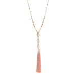 Triple Shell and Tassel Necklace