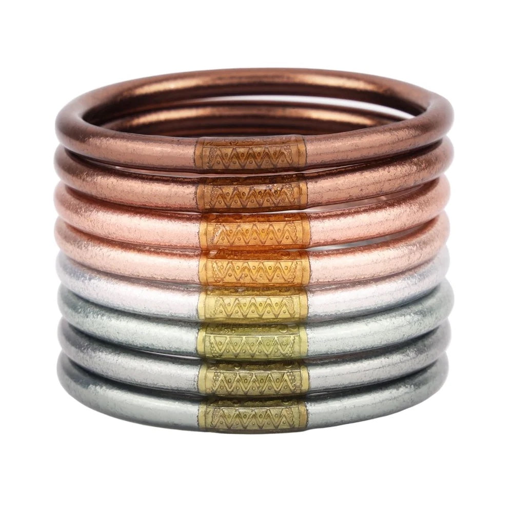 
            
                Load image into Gallery viewer, LIMITED EDITION: THE FAWN MOON ALL WEATHER BANGLES® (AWB®) - SERENITY PRAYER
            
        